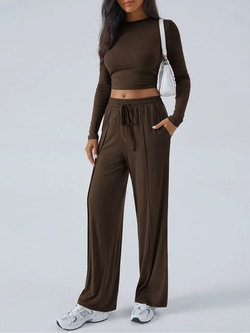 'Riftwear' Long Sleeve Top and Pants Set - Celes Fashion